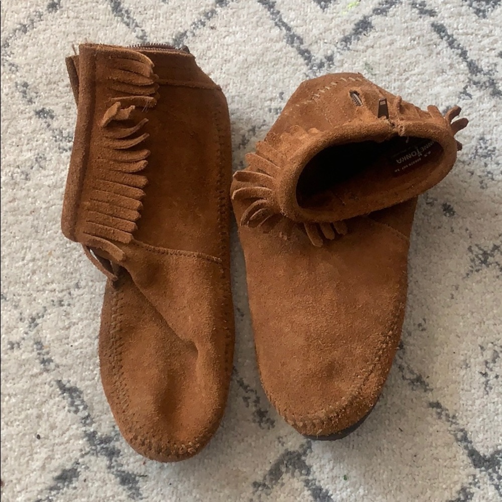 Minnetonka fringe booties